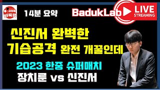 *신진서 완벽한 기습공격* 이건 완전 개꿀인데! 2023 한중 슈퍼매치 신진서 vs 장치룬 #한중슈퍼매치 #신진서 #김성룡바둑랩 #바둑