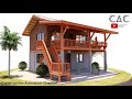 Simple Farmhouse | Tropical House | 7.0x8.5m | Two Bedroom