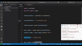 Python 3 PyAutoGUI Script to Automate & Take Screenshot of Desktop & Export to PDF Using Pillow