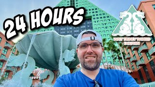 24 HOURS at Walt Disney World Swan \u0026 Dolphin Hotel | Family Staycation Vlog 2024 | EPCOT Resort Area