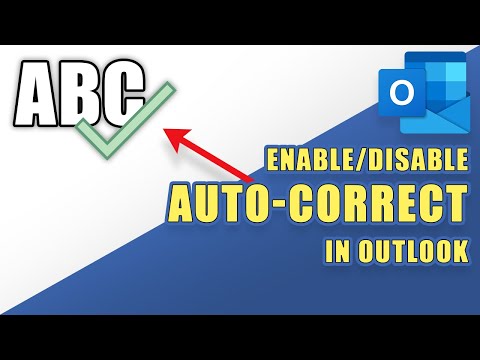Outlook - How to Enable/Disable AUTO-CORRECT (easily!)