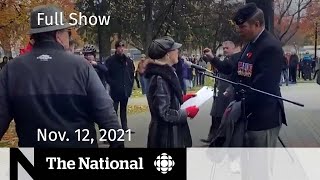 CBC News: The National | Cenotaph protest anger, COP26 talks, World Cup qualifiers