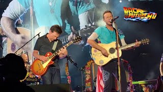 Michael J Fox on lead guitar for Johnny B Goode with Coldplay!