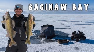 Ice Fishing Saginaw Bay For Walleye