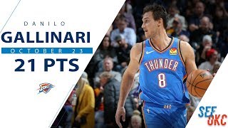 Danilo Gallinari's Full Debut Highlights: 21 PTS vs Jazz | 2019-20 NBA Season - 10.23.19