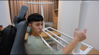 自己組裝IKEA的工作桌｜超大一張 空間升級了｜DIY開箱｜雙Q日常