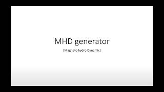 MHD generator