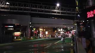 🔶東武70000系 夜間帯 第３７踏切り竹ノ塚駅入線