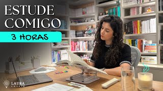 Estude/Escreva comigo em TEMPO REAL (3 horas) #316 | Study with me | Laura Amorim