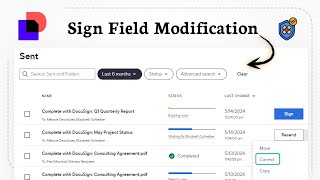 How to correct an envelope in DocuSign (Field Adjustment)