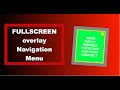 Fullscreen overlay Responsive Navigation Menu | Html CSS3 | javascript