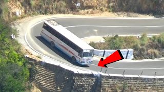 Kerala Govt Bus Turning On Hairpin Bend at munnar Hills {BODI METTU}