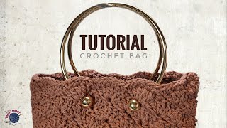 CROCHET Bag with Leather Base Tutorial #1