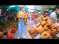 Morning Walking tour at Boeng Trabaek traditional market street food Phnom Penh