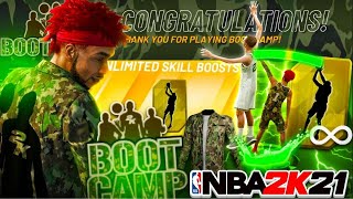 I WON the 1ST BOOT CAMP EVENT on NBA2K21! WINNING UNLIMITED BOOSTS with the BEST BUILD on 2K21!