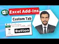 Add Excel Add-in to your Workbooks to run VBA Macro with Custom Tab and Button