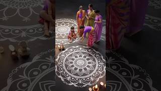 மார்கழி கோலத்தின் சாணத்தில் ஏன் பூ வைக்க வேண்டும் தெரியுமா? | #kolam #rangoli #tamil #tamilculture