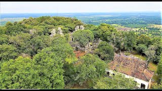 Cambodia from the sky - Astonishing Phnom Bok Temple, 9-10 CE ប្រាសាទភ្នំបូកដ៏អស្ចារ្យ សតវត្សទី9-10