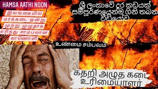 A fire broke out in a  wood shop இலங்கையில் மரக்கடை ஒன்று முற்று முழுதாக எரிந்து சாம்பலான காணொளி