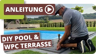 Pool im Garten \u0026 Poolterrasse mit WPC Dielen gestalten