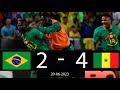 Sadio Mané Twice | Brazil vs Senegal 2-4 (All Goals Highlights 2023) | Lions of Teranga Untouchable