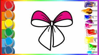 drawing a butterfly ribbon picture for kids