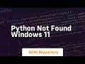 python not found windows 11
