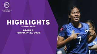 Group D Highlights, February 22 | 2025 Concacaf Women's U-20 Qualifiers