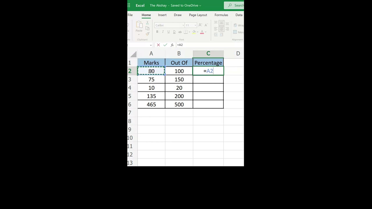 How To Calculate The Percentage In Excel (Formula) - YouTube