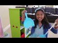 Wendy Pretend Play CLEANING with her Giant Washing Machine & Cleaning Toys