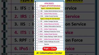 UPSC POSTS | Civil Services List | IAS IPS IFS ... #upsc #shorts #shortsfeed #iasmotivation #ias