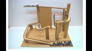 How to make Marble Run from Cardboard Board Game Marble Labyrinth from Cardboard