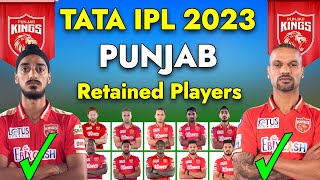 IPL 2023 | PBKS Retained Players 2023 | Punjab Kings Squad 2023
