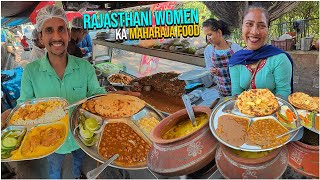 Alwar Rajasthani Women ka MAHARAJA Indian Street Food  Dal Mah Paratha, Sarso Saag Makki Roti \u0026 more