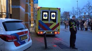 Melding overval Stationsweg Groningen, ook auto tegen gevel Barestraat