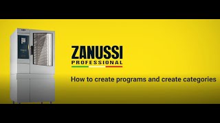 How to create programs and categories - Magistar Zanussi Professional