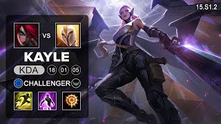 Kayle vs Katarina Mid - EUW Challenger - Patch 15.S1.2 Season 15