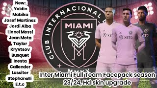 Facepack 23/24 INTER MIAMI full team face and body switch pack on fifa 16 mod easport fc 24.