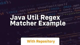 java util regex matcher example