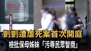 剴剴遭虐死案首次開庭　檢批保母姊妹「汙辱民眾智商」－民視新聞