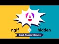 ngIf vs Hidden property: Understanding the Differences for Interviews  |  Angular Interview Concepts