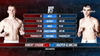 Robert Stasiok - Kacper Klimczak. Skrót walki | Polsat Boxing Promotions 13