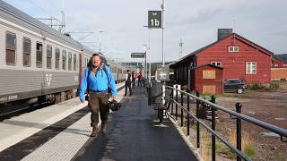 Nattåget 10094 gör uppehåll i Gällivare den 19 augusti 2018