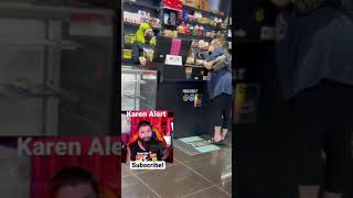 Broke Karen screams at cashier
