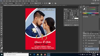 How to make a Beautiful Wedding Invitations||Photoshop Tutorial & and free PSD Template to download