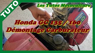 Motobineuse démarre pas , Honda GC 135 160 - 1: Démontage carburateur