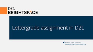 Lettergrade assignment in D2L