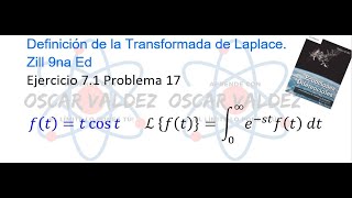 Ejercicios 7.1 Problema 17 Dennis G. ZILL ED 9na Ed. Transformada de Laplace