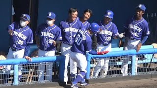 伊藤康祐の2点タイムリーで同点！何かやってる岡林（笑）（2022年10月25日）