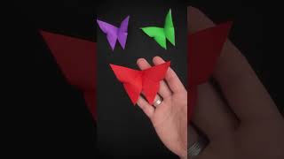 How to Make an Easy Origami Butterfly in less than 1 minute #shorts @EasyOrigamiAndCrafts